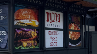 Exterior of Duke's Grocery kiosk at Water Park.