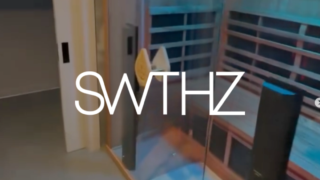 Heated sauna room with SWTHZ text.