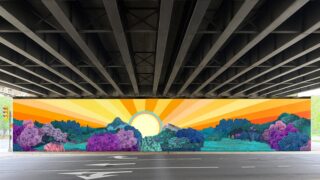New Mural Underway at National Landing’s 12th Street S Underpass